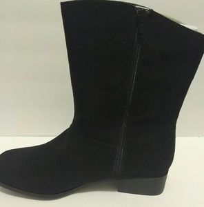 Black Faux Suede Bootie 9WW